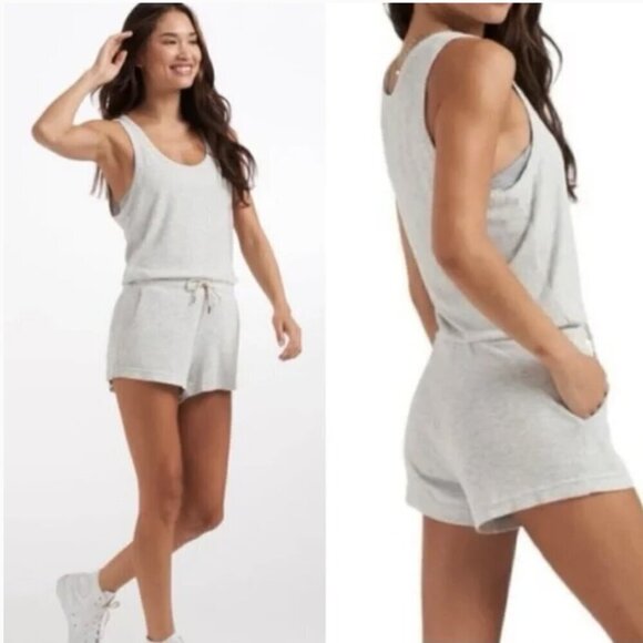 Vuori Light Gray Sleeveless Jumpsuit - Picture 2 of 13